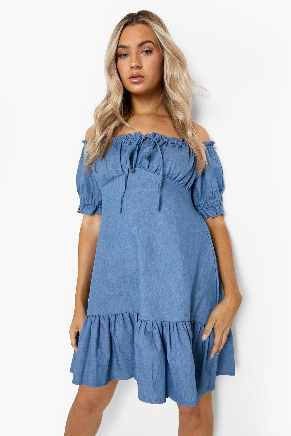 Chambray on sale bardot dress